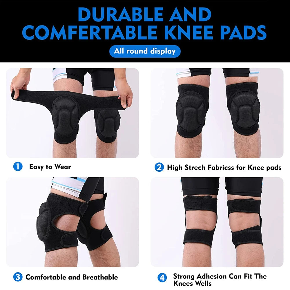 Sports Anti-Collision Sponge Knee Pads for Football, Basketball, and Roller Skating - Protective Gear for Enhanced Safety