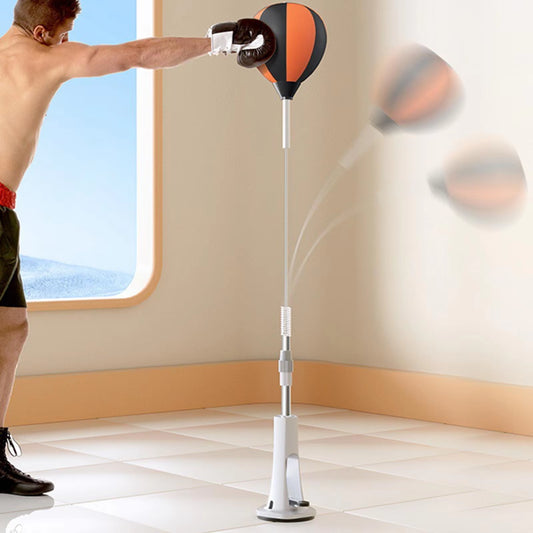 Adjustable Height Boxing Reaction Ball with Suction Cup Base for MMA Training and Home Gym Fitness