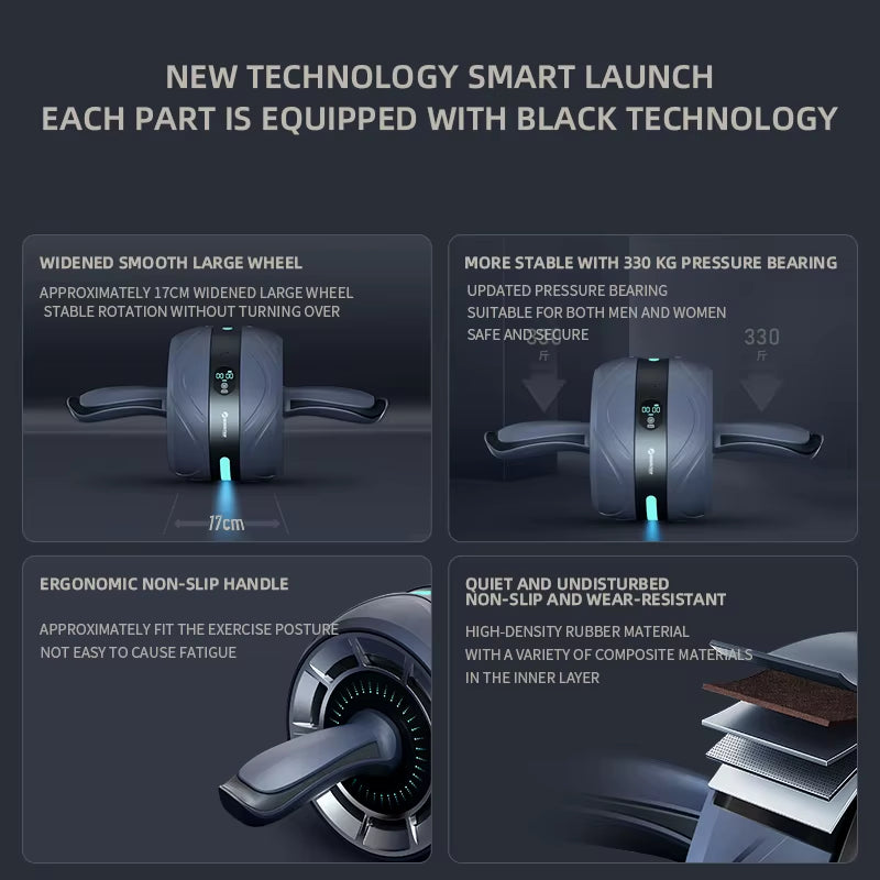 Abdominal Wheel Roller for Home Gym - Fitness Equipment for Core Strength and Body Shaping