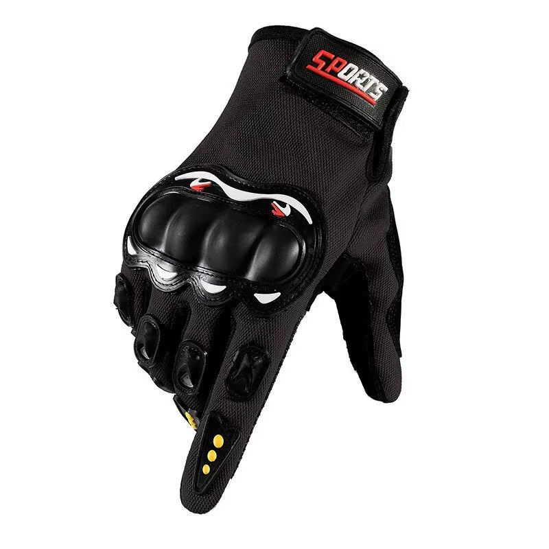 Men's Full-Finger Motorcycle Gloves with Touch Screen Capability for Outdoor Off-Road Sports and Protection Against Falls