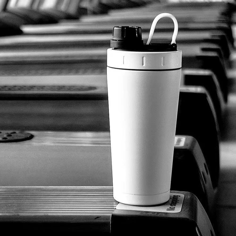 Personalized 20oz Double Wall Vacuum Insulated Stainless Steel Protein Shaker Bottle - Leak Proof Sports Drinkware