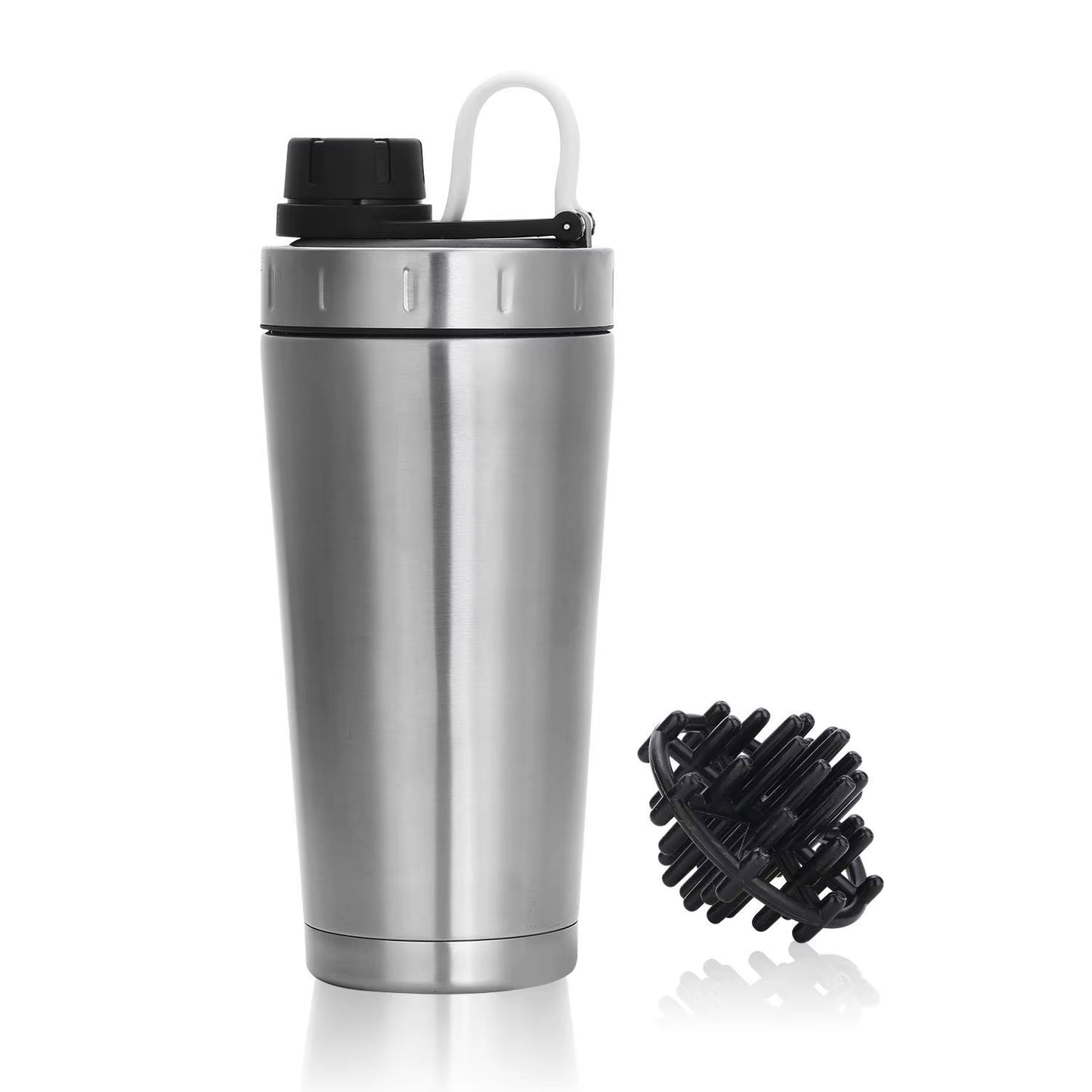 Personalized 20oz Double Wall Vacuum Insulated Stainless Steel Protein Shaker Bottle - Leak Proof Sports Drinkware