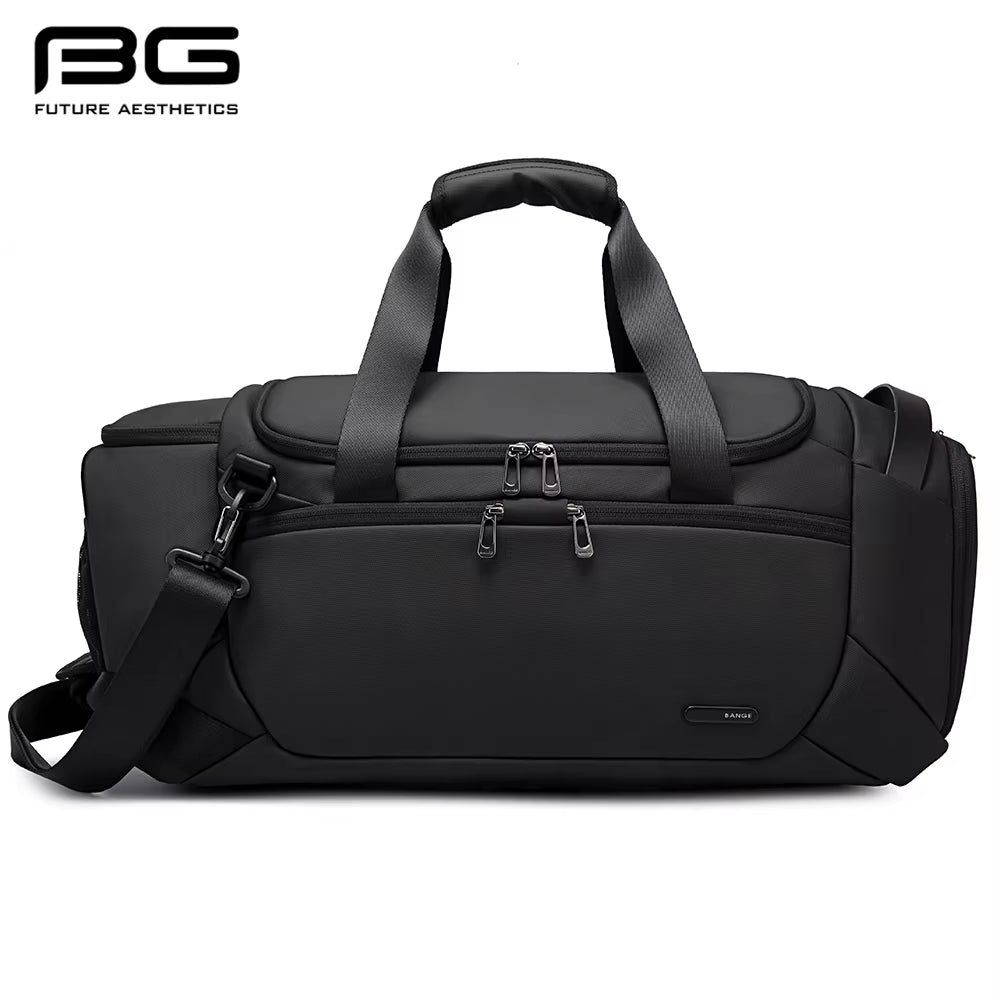 21-Inch Waterproof Sports Duffel Bag for Men with Shoe Compartment and Wet/Dry Storage