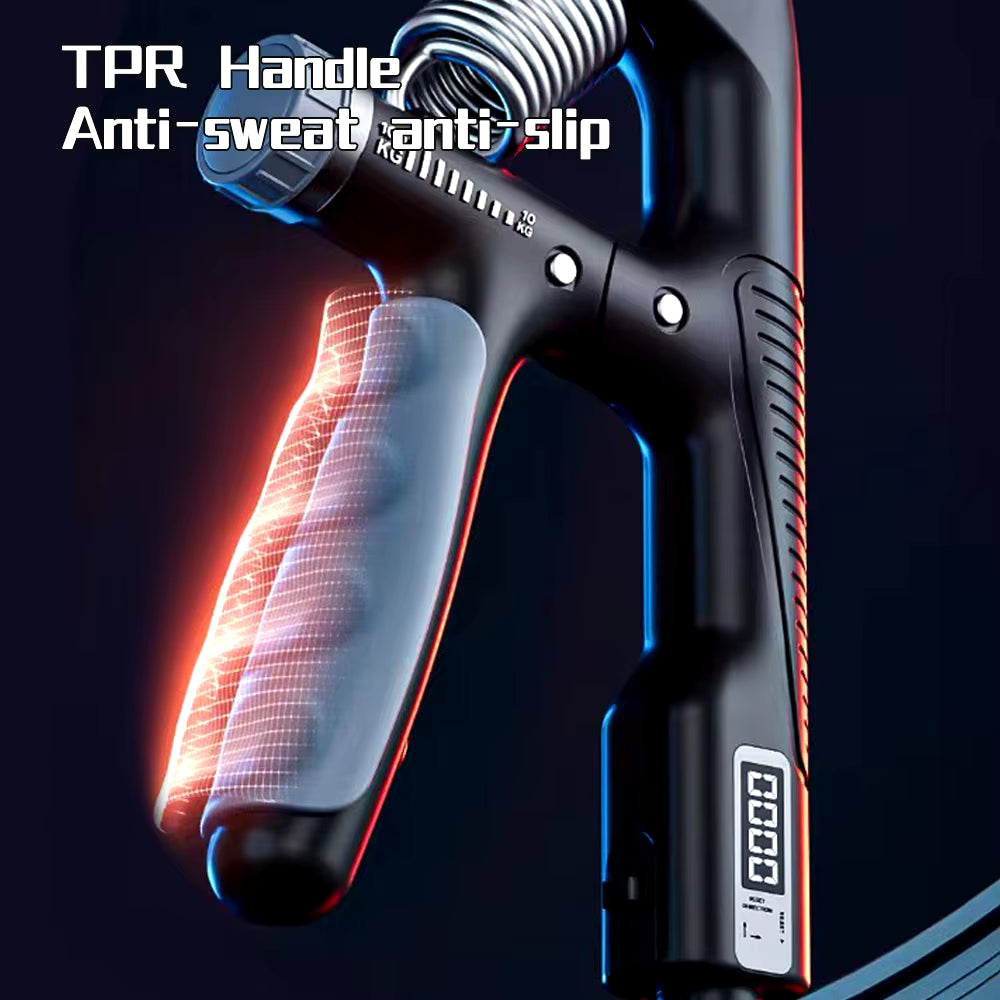 Adjustable Smart Counting Hand Grip (10-100KG) for Strength Training and Wrist Development