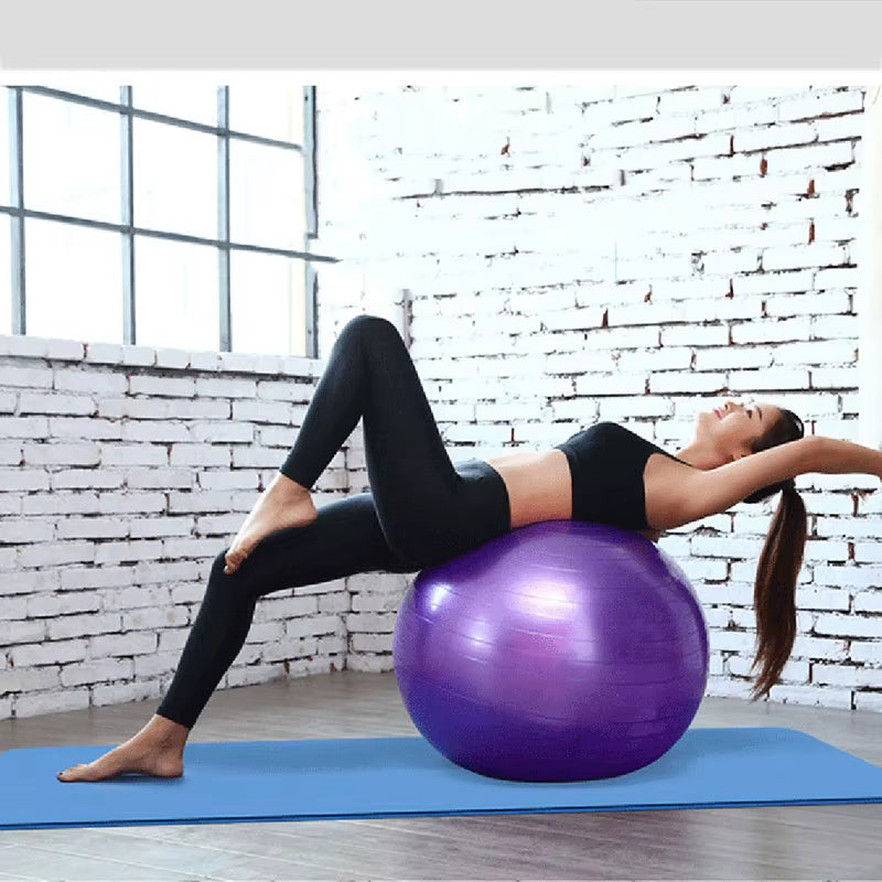 45cm Thickened PVC Fitness Yoga Ball - Explosion-Proof Exercise and Balance Equipment for Home Gym, Pilates, and Gymnastics