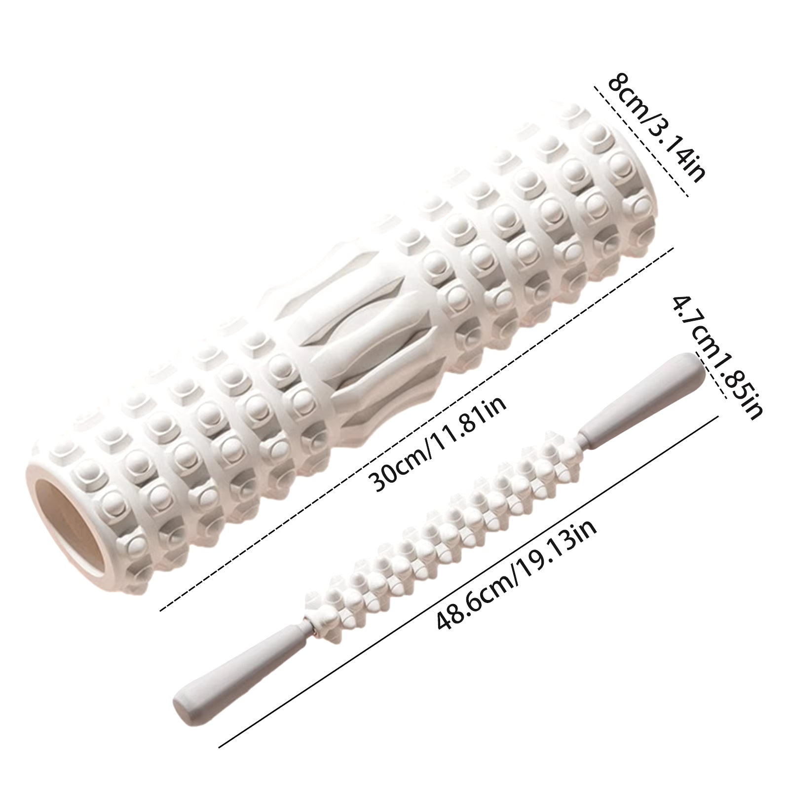 Professional Yoga Foam Roller for Back Muscle Massage and Stretching Exercises