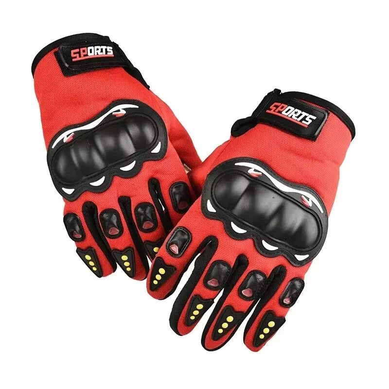 Men's Full-Finger Motorcycle Gloves with Touch Screen Capability for Outdoor Off-Road Sports and Protection Against Falls