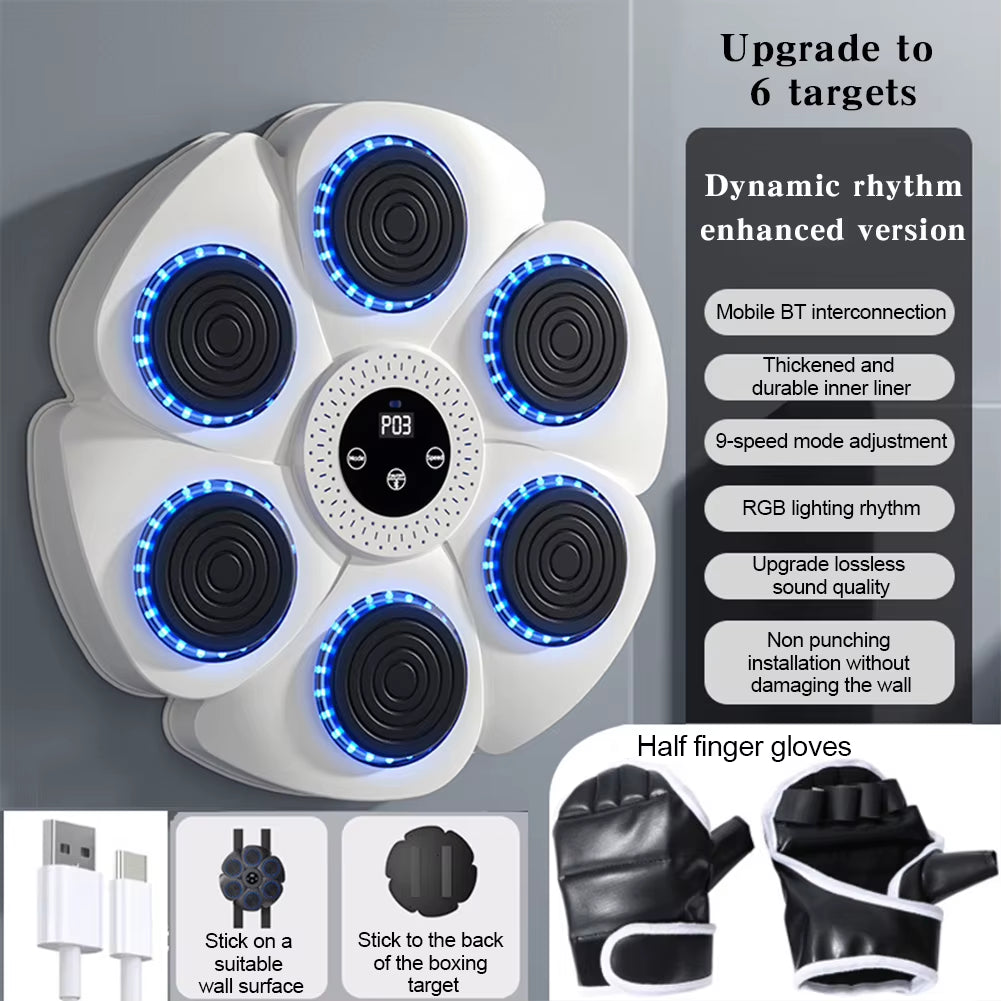 Smart Music Boxing Trainer for Adults and Children - Home Fitness Response Training Wall Target
