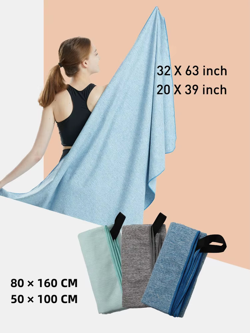 Microfiber Quick-Dry Gym Towel with Silver ION Technology - Odor-Free, Highly Absorbent Workout Gear for Sweat Management (Model M1)