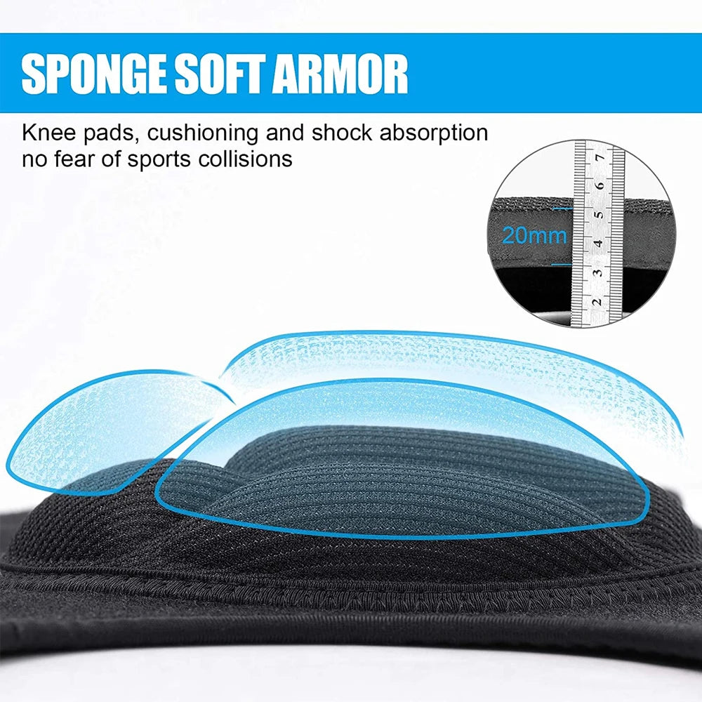 Sports Anti-Collision Sponge Knee Pads for Football, Basketball, and Roller Skating - Protective Gear for Enhanced Safety