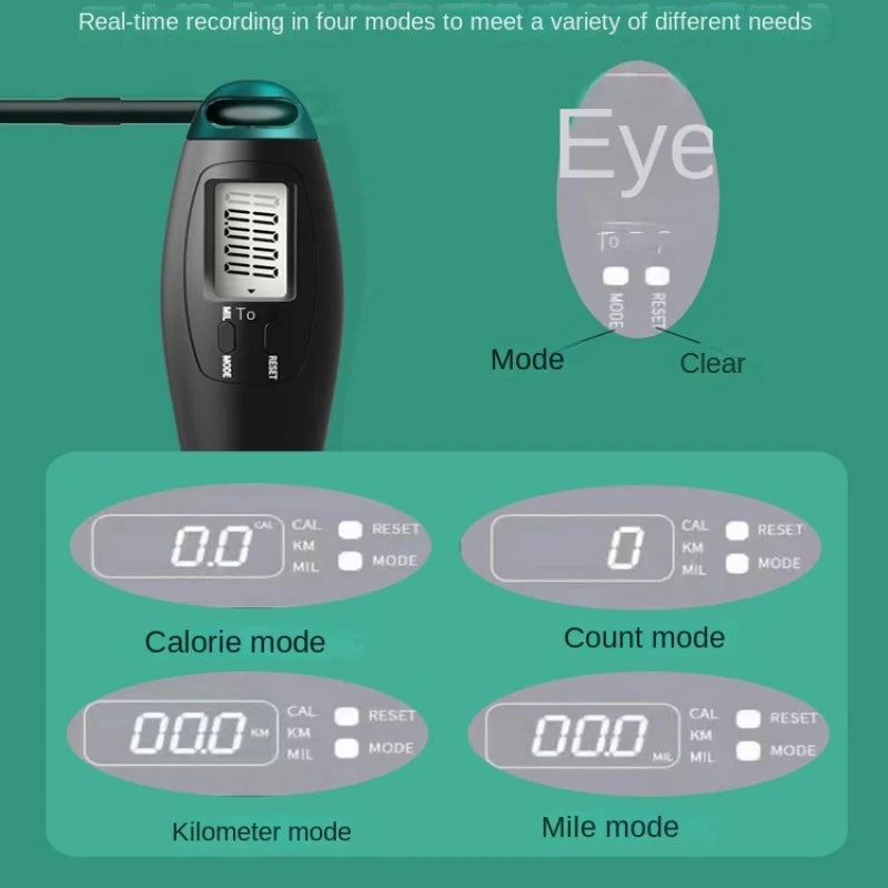 Cordless Electronic Jump Rope with LCD Counter for Gym and Crossfit Fitness