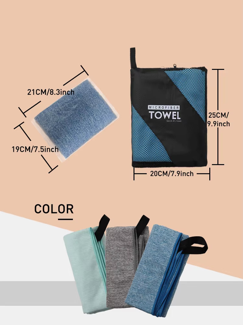 Microfiber Quick-Dry Gym Towel with Silver ION Technology - Odor-Free, Highly Absorbent Workout Gear for Sweat Management (Model M1)