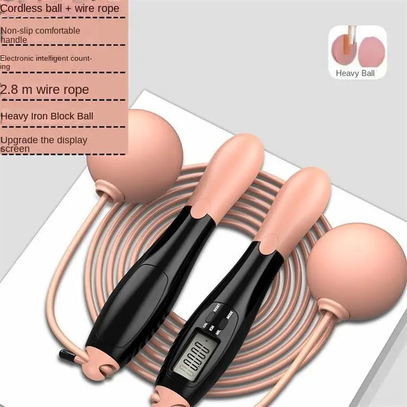 Cordless Electronic Jump Rope with LCD Counter for Gym and Crossfit Fitness