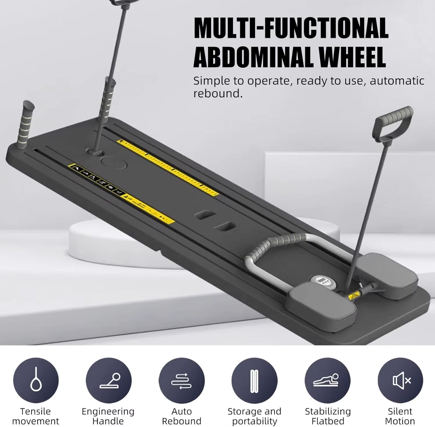 Multifunctional Fitness Exercise Board for Abdominal and Push-Up Training - Ideal for Home Gyms and Pilates Workouts