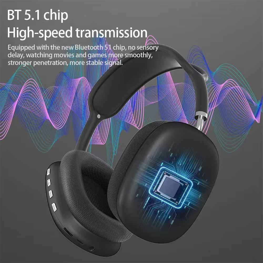 P9 Wireless Bluetooth Headset for Sports and Gaming - Noise-Cancelling Earbuds with Integrated Microphone
