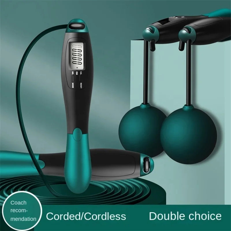 Cordless Electronic Jump Rope with LCD Counter for Gym and Crossfit Fitness