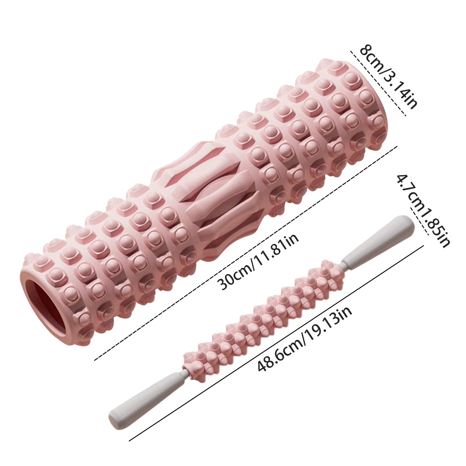 Professional Yoga Foam Roller for Back Muscle Massage and Stretching Exercises