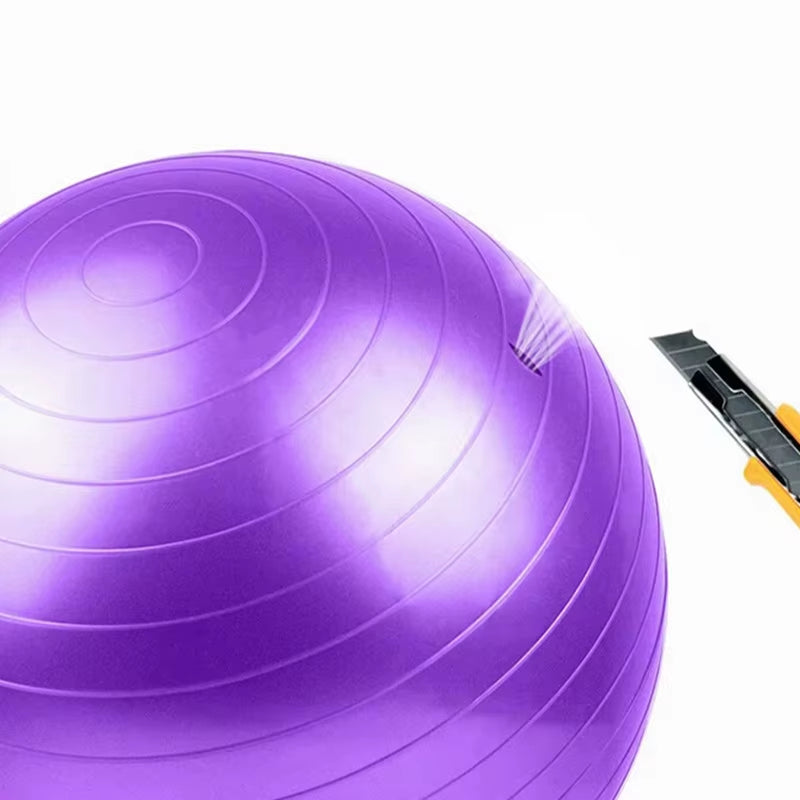 45cm Thickened PVC Fitness Yoga Ball - Explosion-Proof Exercise and Balance Equipment for Home Gym, Pilates, and Gymnastics